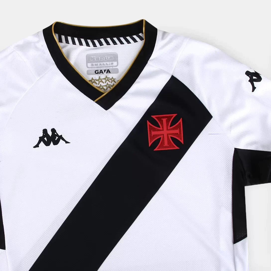 Camisa Vasco Feminino I 23/24 - Branca com Listra Preta