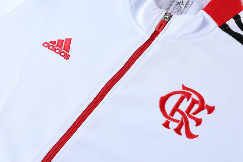 Conjunto Flamengo 21/22 Branca -  Com Fecho