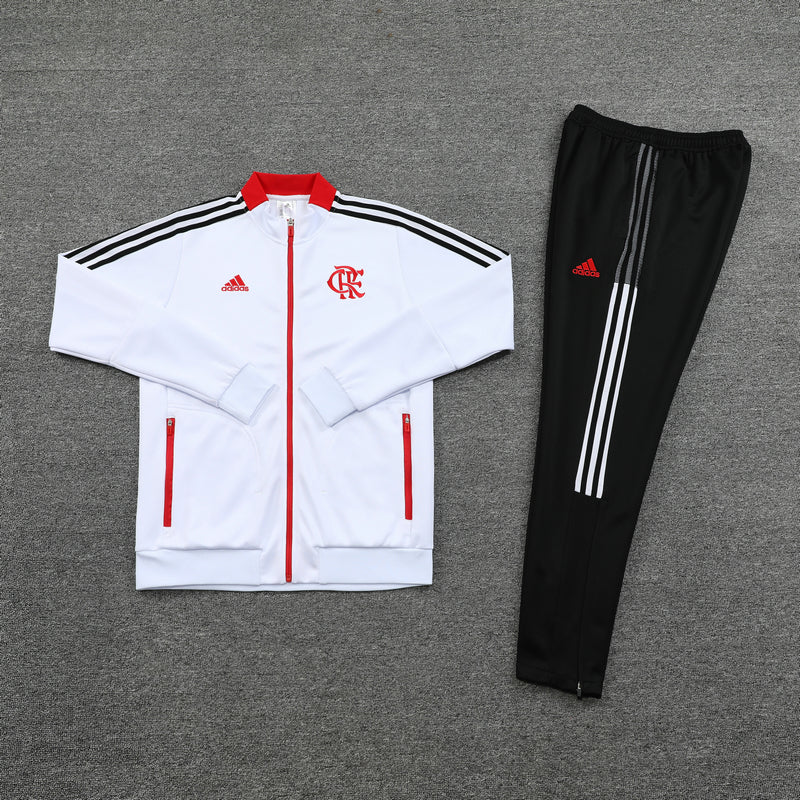 Conjunto Flamengo 21/22 Branca -  Com Fecho