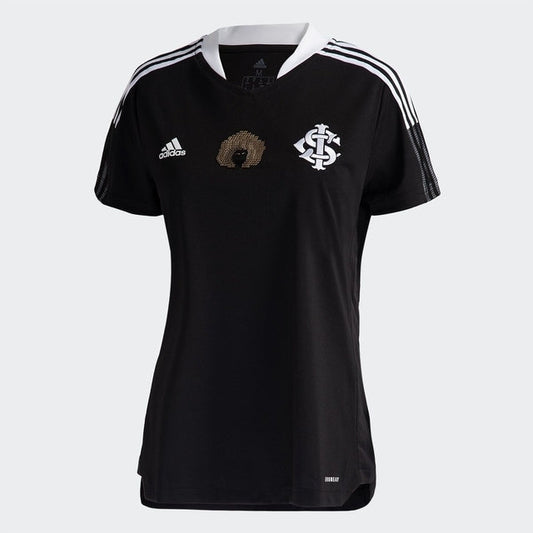 Camisa Feminina Internacional Consciência Negra 21/22  - Preto