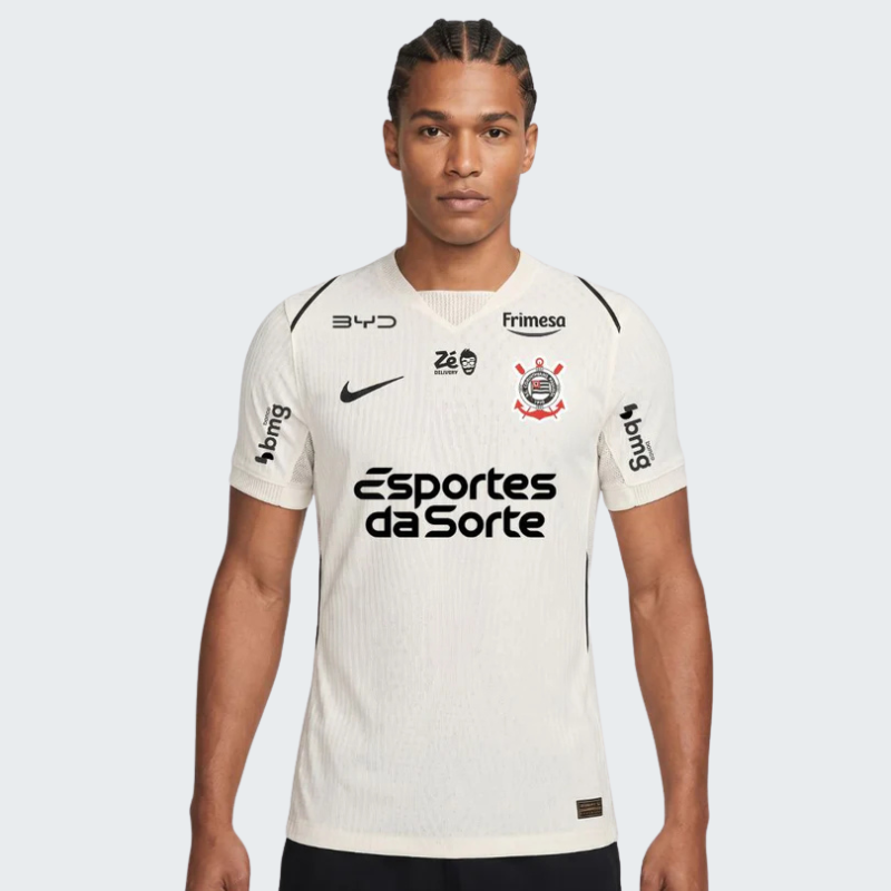 Camisa Corinthians 2025/26 I Jogador Com Patrocínios