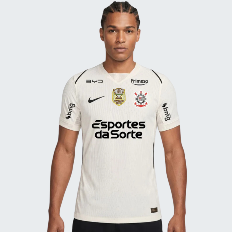 Camisa Corinthians 2025/26 I Jogador Com Patrocínios
