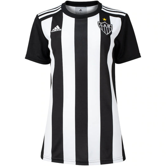 Camisa Feminina Atlético Mineiro I 22/23  - Preto e Branco
