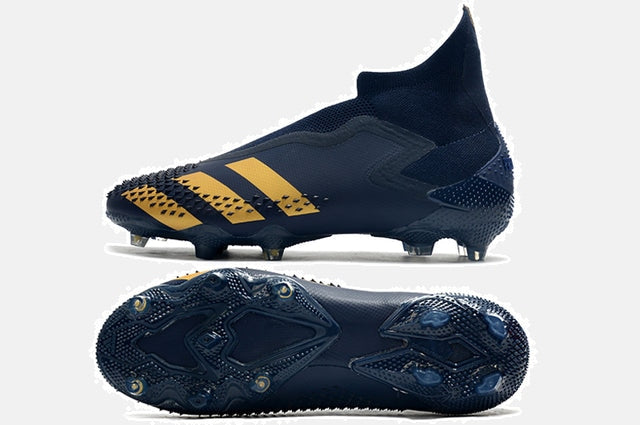 Chuteira Campo Adidas Predator Mutator .1 FG Navy Blue/Gold - Cano Alto