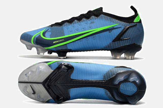 Chuteira Campo Nike Mercurial Vapor 14 Elite FG Azul/Verde - Low