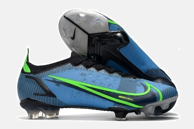 Chuteira Campo Nike Mercurial Vapor 14 Elite FG Azul/Verde - Low