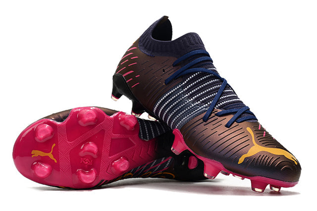 Chuteira Campo Puma Future Z FG Black/Pink/Orange