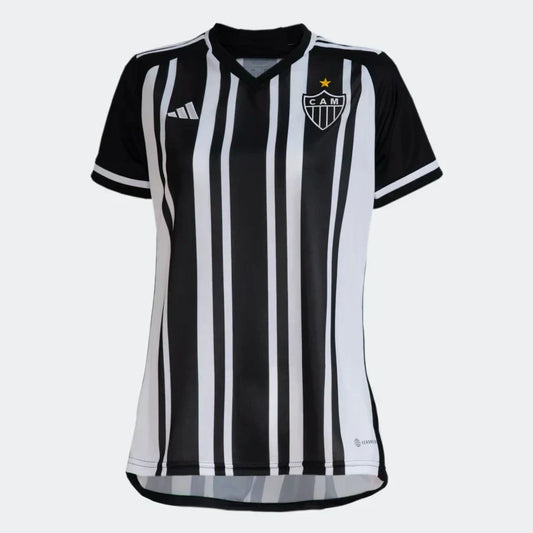Camisa Feminina Atlético Mineiro I 23/24  - Preto e Branco