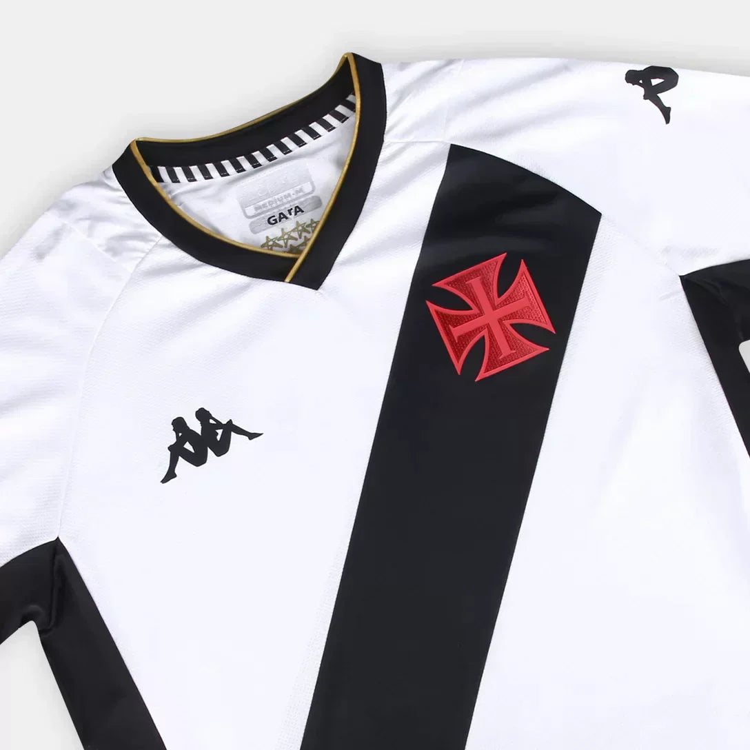 Camisa Vasco I 23/24  - Branco com listra Preta
