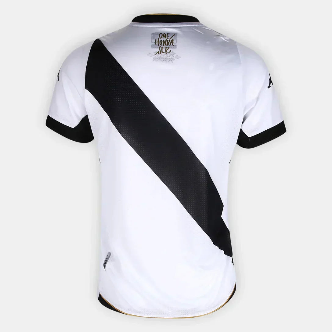 Camisa Vasco Feminino I 23/24  - Branca com Listra Preta